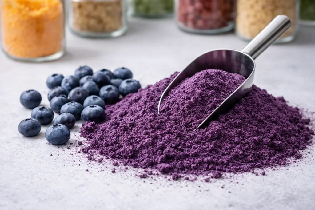 Freeze Dried Blueberry Powder for Beverages and Bakery Freeze Dried Blueberry Powder for Beverages and Bakery